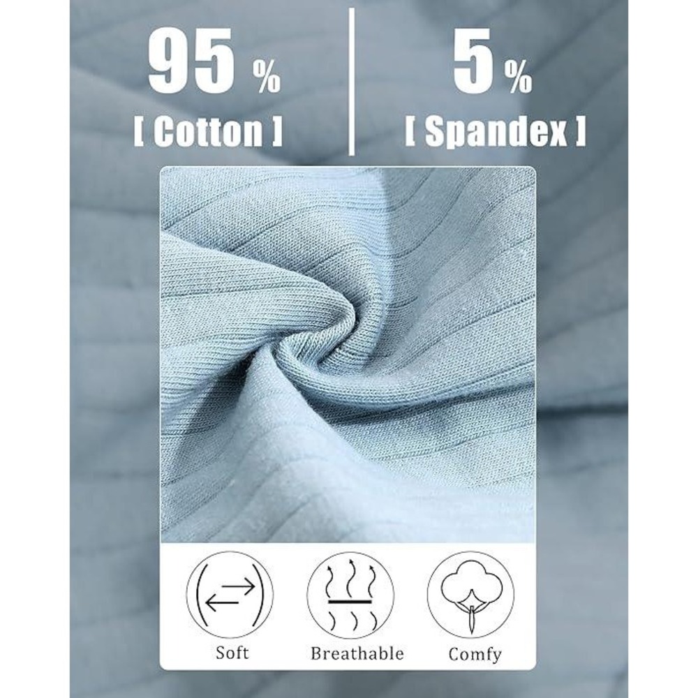 Set of 6 FINETOO Women's L Cotton Thongs Soft Low Rise Sexy Thong Ladies Panties - Picture 5 of 5